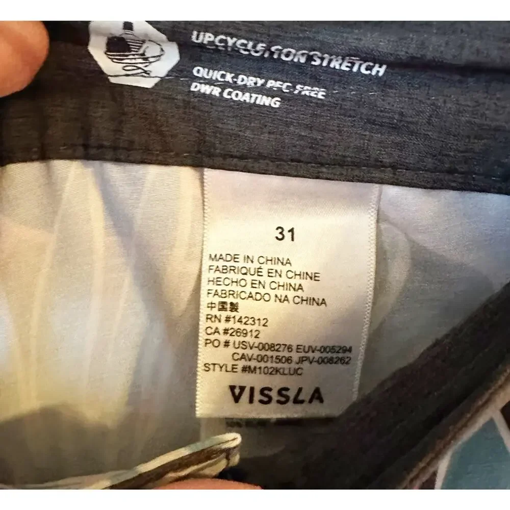Vissla Lucid 4 Way Stretch Boardshorts Floral Swim Trunks Purple Blue Mens 31
